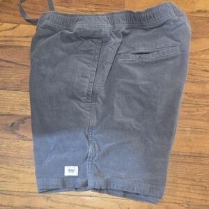 Katin Corduroy Shorts Men's Medium Gray Drawstring Elastic Waist Cotton Blend